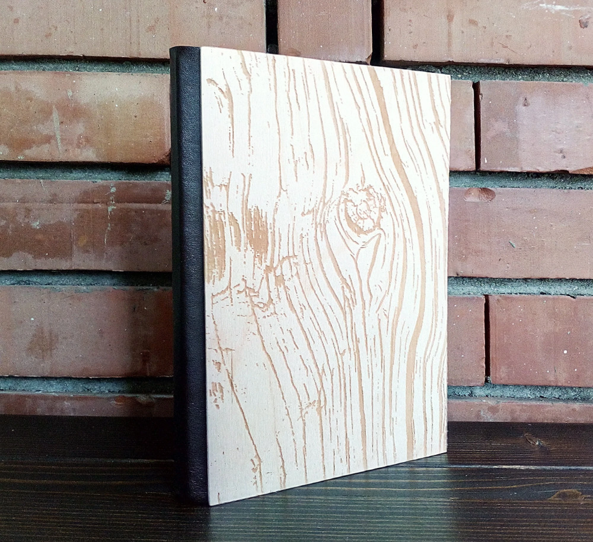 Луксозен тефтер с дървени корици -Дърво