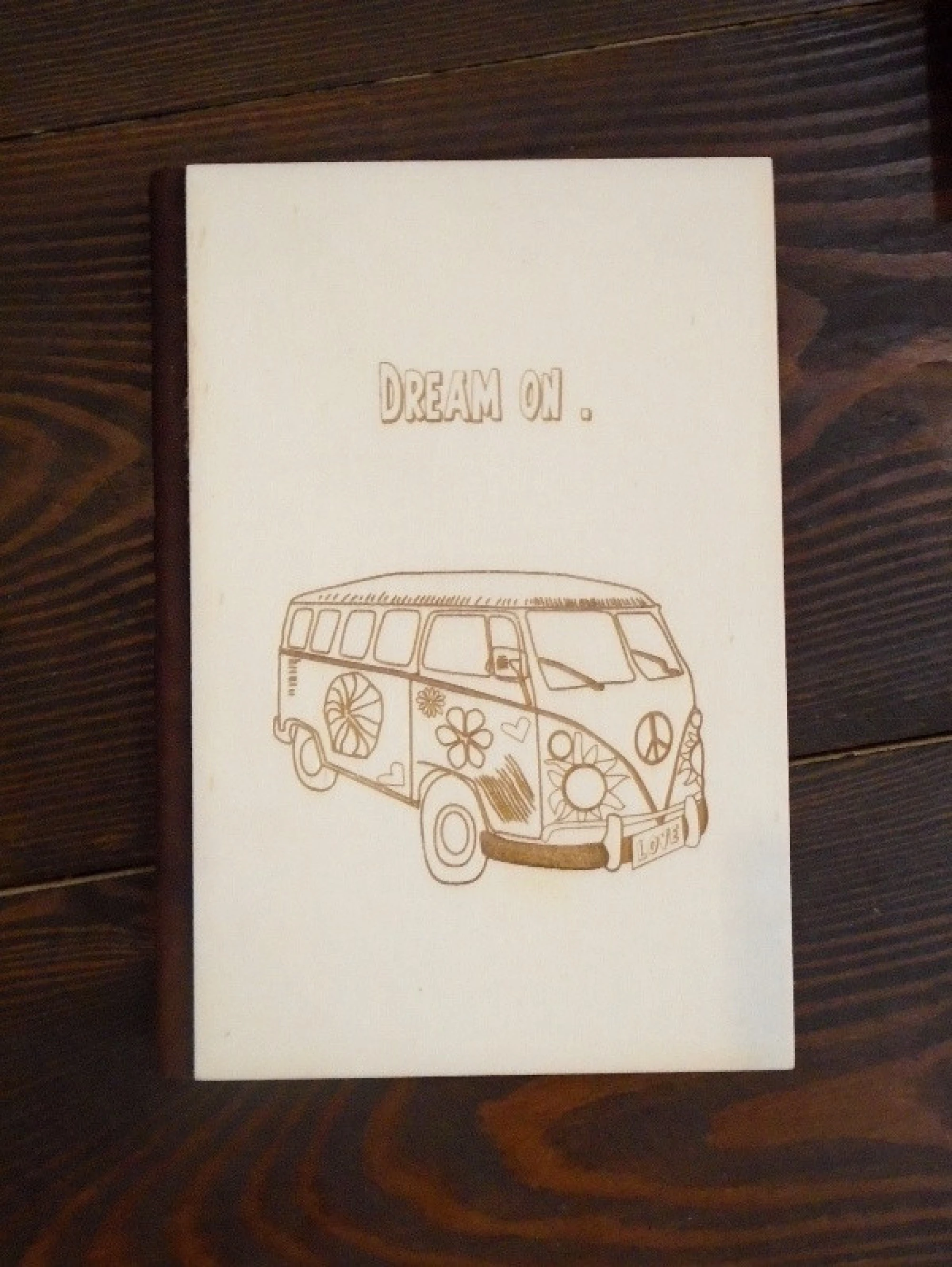 Луксозен тефтер с дървени корици - Мечта