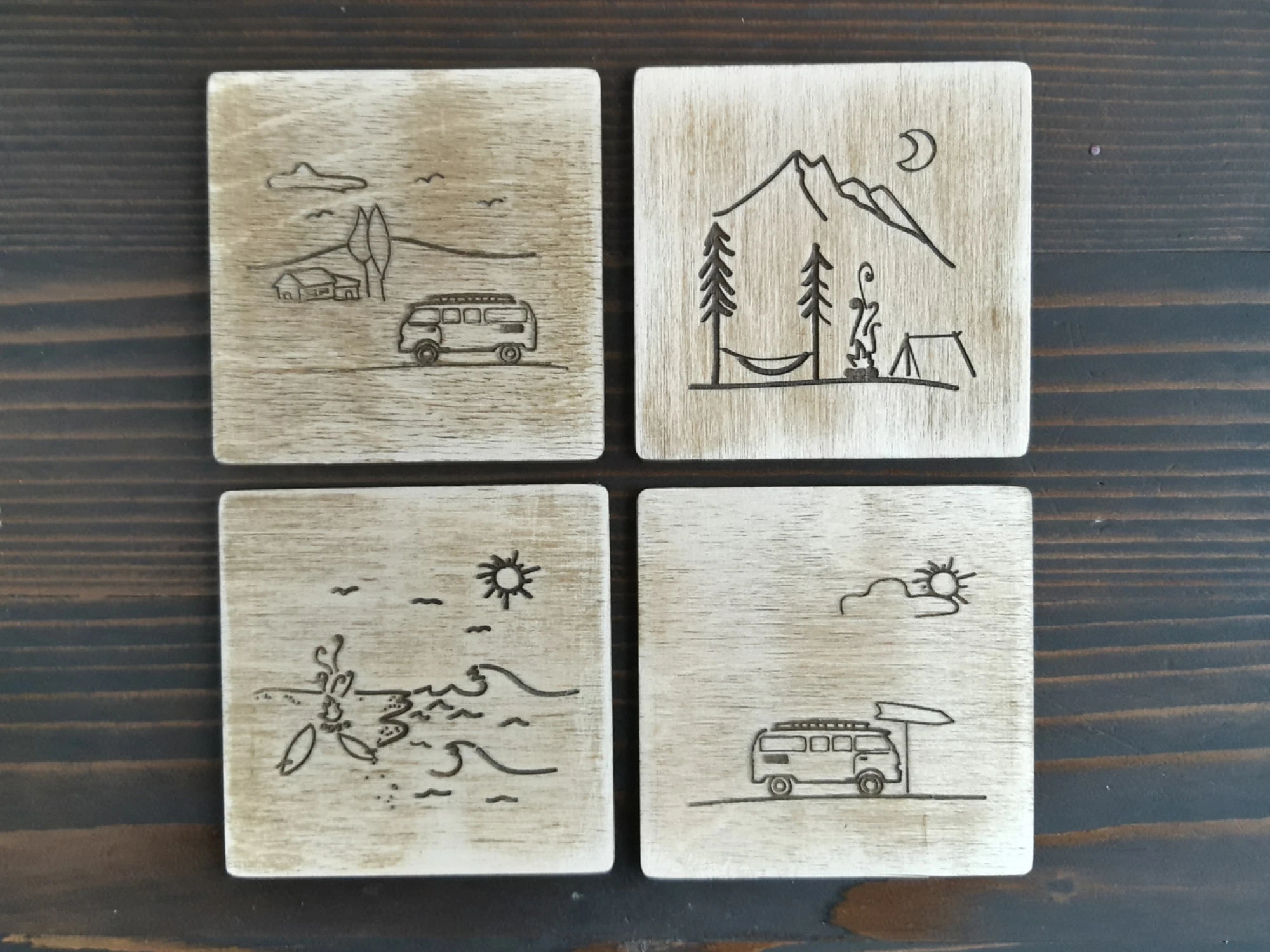 Подложки за чаши - Къмпинг