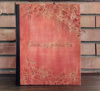 Фотоалбум с дървени корици - Флорал