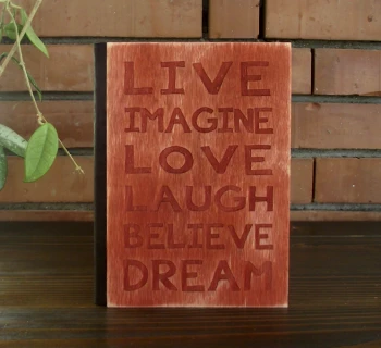 Луксозен тефтер с дървени корици - Imagine