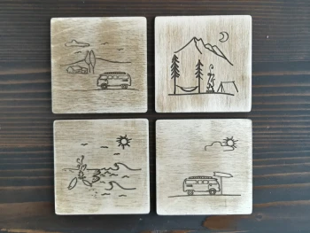 Подложки за чаши - Къмпинг